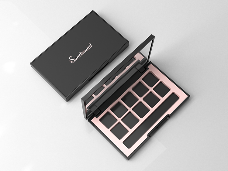 10格高质感亚面空眼影盘包装定制 10格高质感亚面空眼影盘包装定制